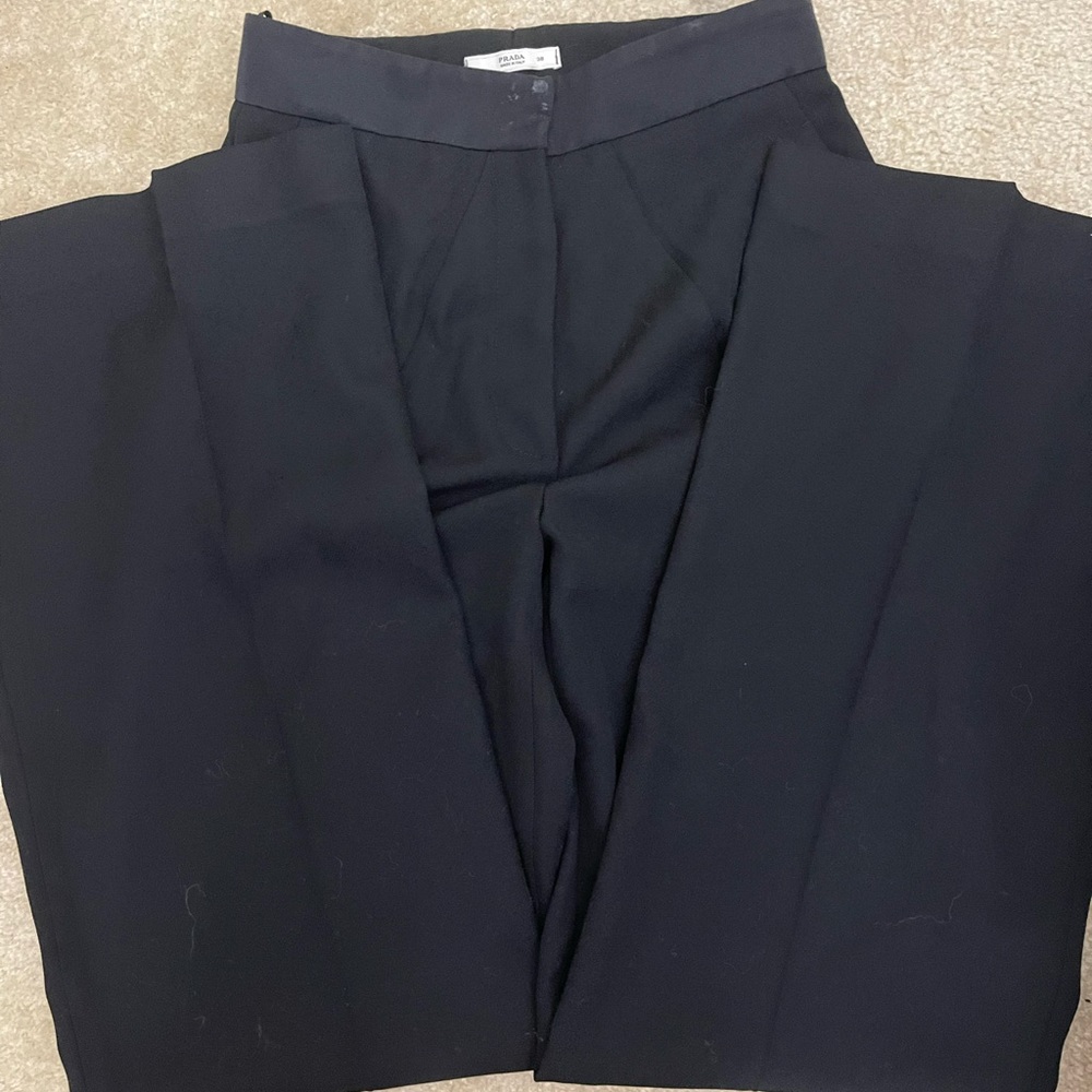 Prada High Waisted Wide Leg Trouser